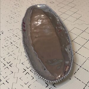 Beatriz Ball Organic Pearl large oval polished decorative tray